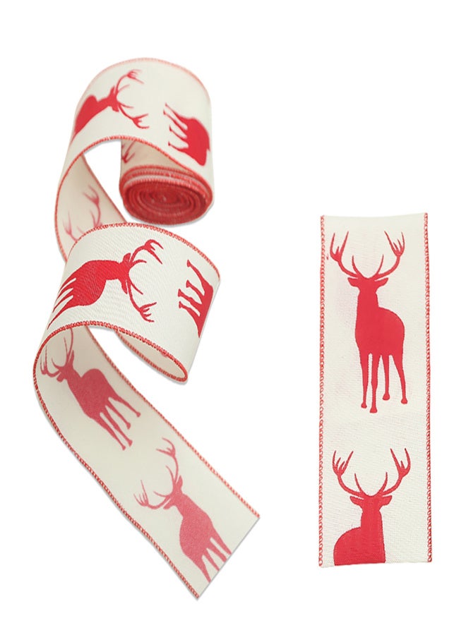 Christmas Ribbon Wired DIY Bow Flower Craft Ribbon for Wreath Floral Bows Crafts Christmas Holiday Celebration Decorations - Image 1