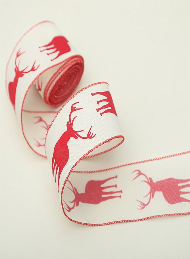 Christmas Ribbon Wired DIY Bow Flower Craft Ribbon for Wreath Floral Bows Crafts Christmas Holiday Celebration Decorations - Image 3