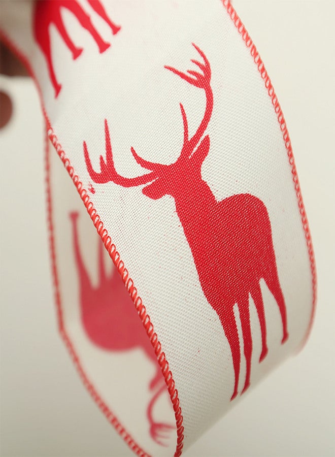 Christmas Ribbon Wired DIY Bow Flower Craft Ribbon for Wreath Floral Bows Crafts Christmas Holiday Celebration Decorations - Image 2