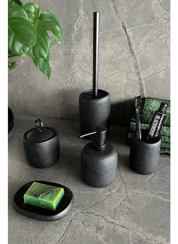 Primanova - Yonksu 5-Piece Bathroom Set Black - Image 1