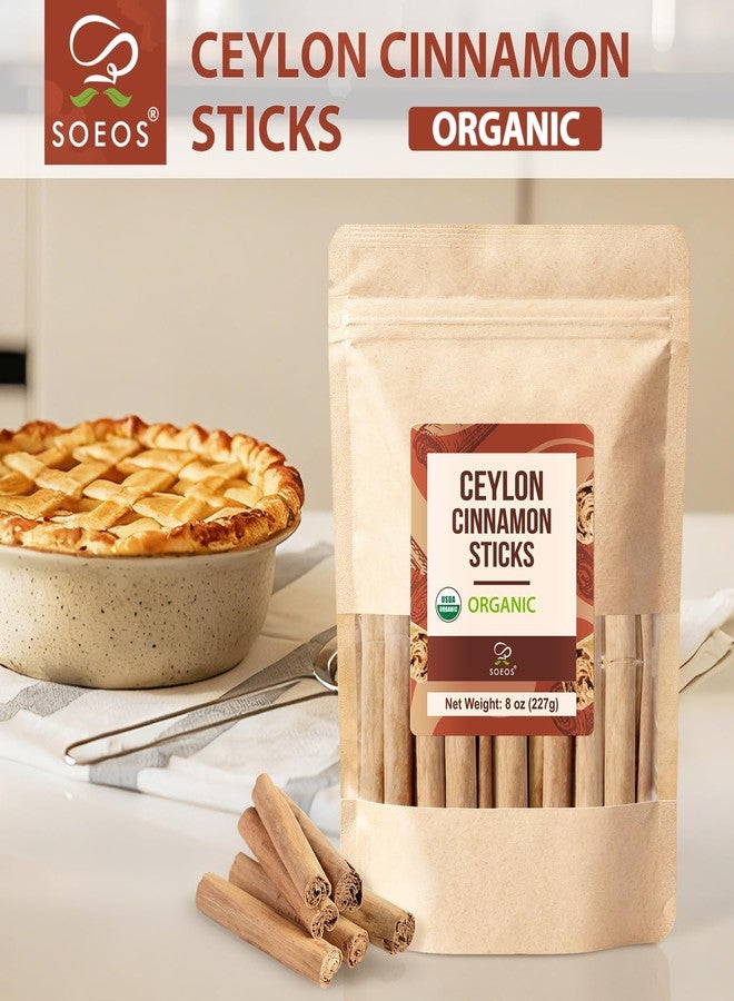 Soeos Ceylon Cinnamon Sticks, 8 oz (227g) Premium Grade Ceylon Cinnamon, Naturally Aromatic Whole for Baking, Cooking, Desserts, and Beverages - Image 2