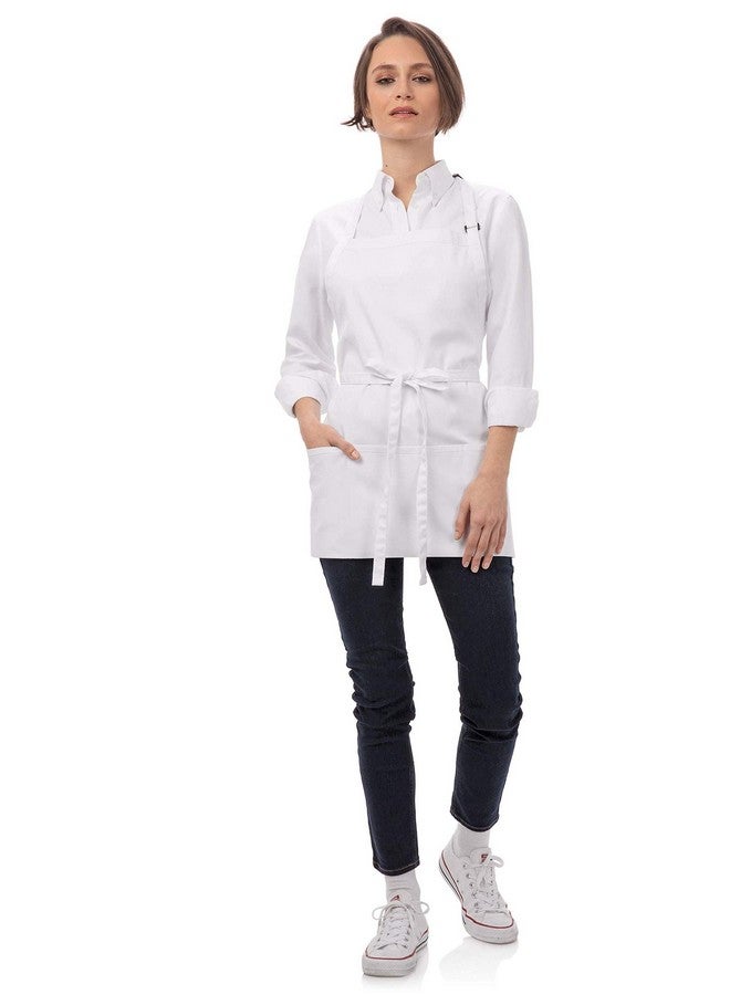 Chef Works Unisex Three Pocket Apron, White, One Size - Image 3
