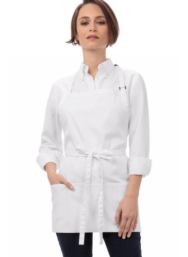 Chef Works Unisex Three Pocket Apron, White, One Size - Image 1