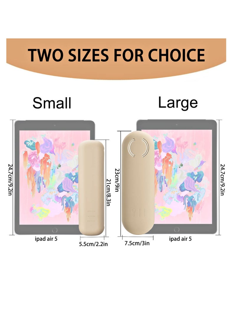 Excefore Travel Makeup Brush Holder, Silicone Makeup Brush Case Holder, Portable Make Up Brush Organizer Travel Case, Easy to Clean Cosmetic Brush Covers, Sleek Makeup Tools Organizer for Travel (Beige) - Image 2