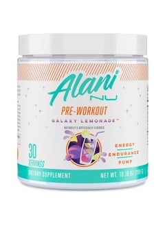 Alani Nu Pre Workout Powder Amino Energy Boost Endurance Supplement Sugar Free - 200mg Caffeine L-Theanine, Beta-Alanine, Citrulline - 30 Servings Galaxy Lemonade  - Image 1