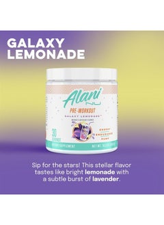 Alani Nu Pre Workout Powder Amino Energy Boost Endurance Supplement Sugar Free - 200mg Caffeine L-Theanine, Beta-Alanine, Citrulline - 30 Servings Galaxy Lemonade  - Image 4