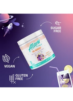 Alani Nu Pre Workout Powder Amino Energy Boost Endurance Supplement Sugar Free - 200mg Caffeine L-Theanine, Beta-Alanine, Citrulline - 30 Servings Galaxy Lemonade  - Image 5
