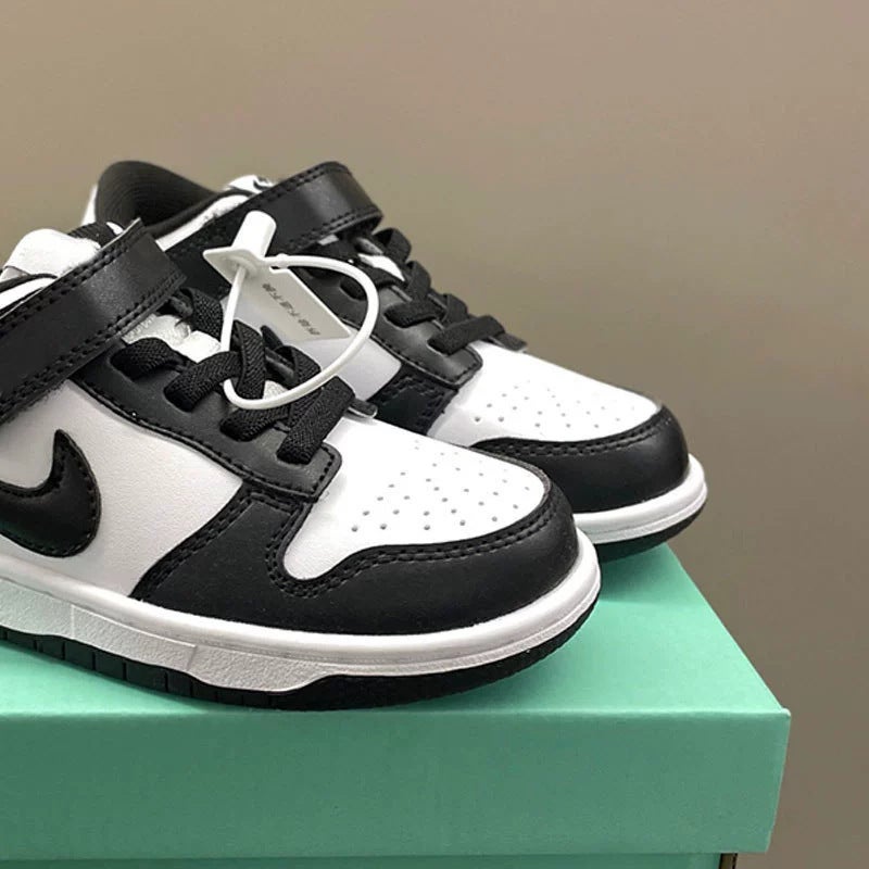 Children'S Low-Top Velcro Board Shoes Dunk Boys And Girls 2024 Shadow Gray Non-Slip Classic Children'S Shoes - Image 3