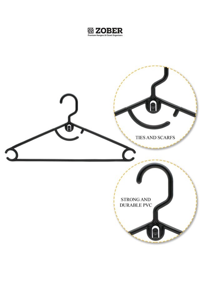 ZOBER Standard Black Plastic Hangers  - Image 4