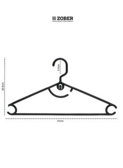 ZOBER Standard Black Plastic Hangers  - Image 3