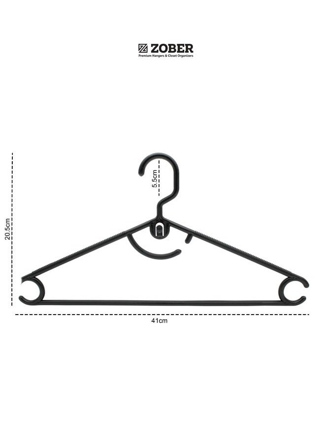 ZOBER Standard Black Plastic Hangers  - Image 3
