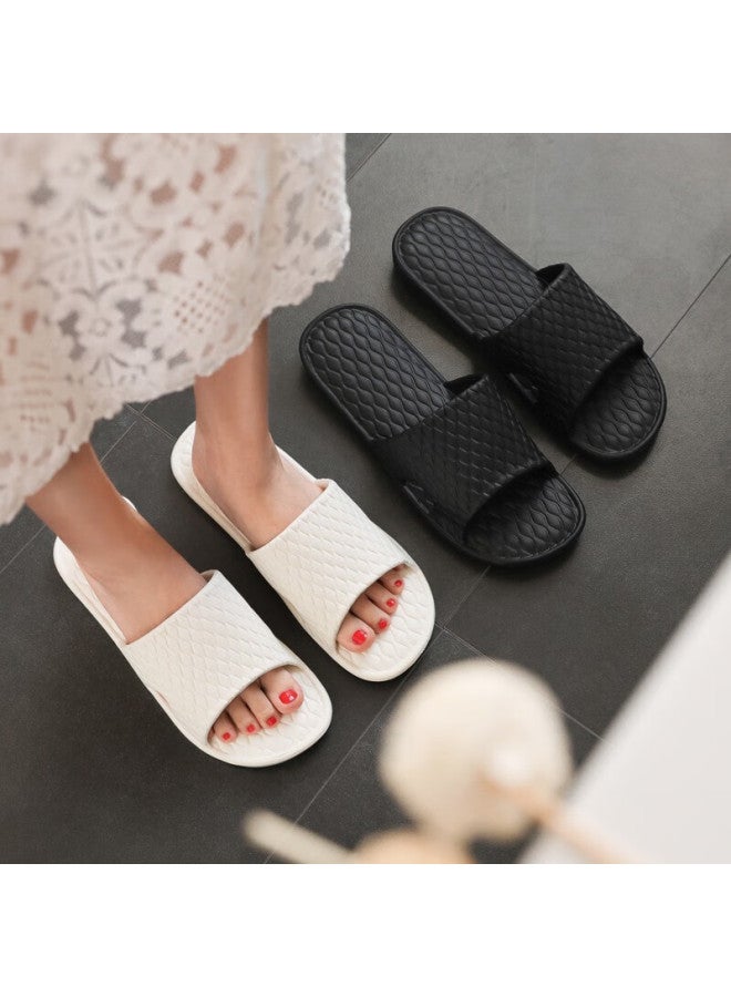 GUOLUOFEI Guoluofei Men's And Women's Indoor Anti-slip Bath Slippers For Home Use White 40-41  - Image 1