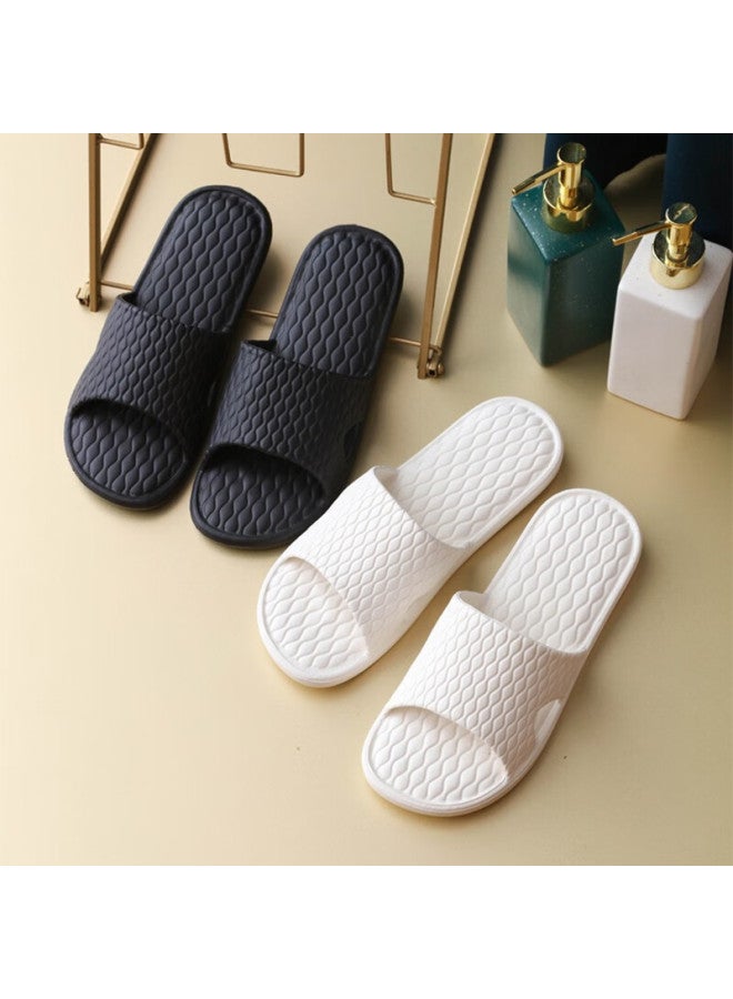 GUOLUOFEI Guoluofei Men's And Women's Indoor Anti-slip Bath Slippers For Home Use White 40-41  - Image 2