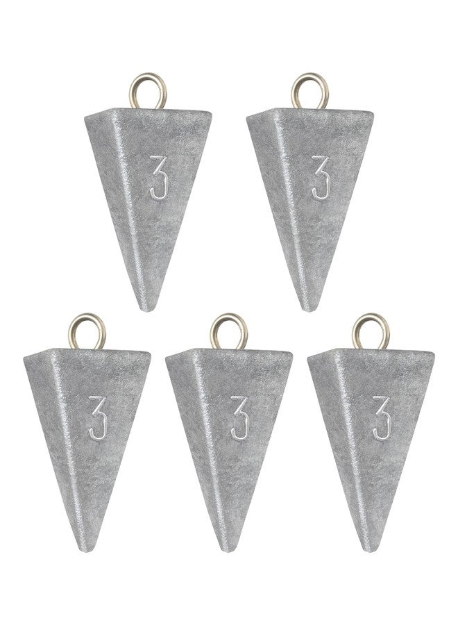 BLUEWING 1lb Box Pyramid Fishing Sinker Weights Lead Weight Saltwalter Fishing Weights for Surf Fishing, 3oz 5 Pack - Image 1