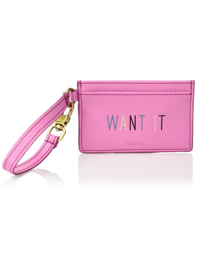 FOSSIL حافظة بطاقات فوسيل RFID كبيرة باللون الوردي (SLG1169673) - Image 1