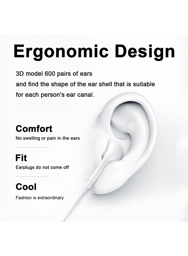 ليمون سماعات أذن سلكية من النوع C، متوافقة مع هواتف iPhone 15 Pro Max وiPhone 16 Pro Max وSamsung Galaxy S25 Series وS24 Series وHuawei وHonor وغيرها من الأجهزة المزودة بمنفذ صوت USB-C. - Image 2