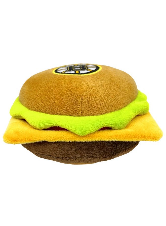 Pets First NHL Boston Bruins Crinkle Fine Plush Dog & Cat Squeak Toy - Cutest STADIUM HAMBURGER Plush Toy for Dogs & Cats with INNER SQUEAKER & Beautiful Hockey Team Name/Logo - Image 2
