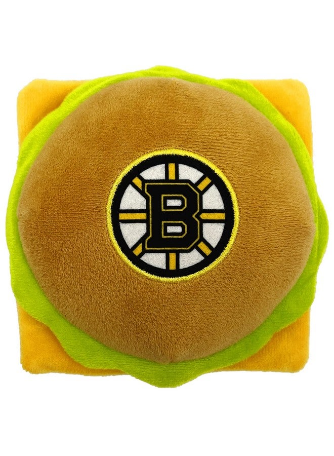 Pets First NHL Boston Bruins Crinkle Fine Plush Dog & Cat Squeak Toy - Cutest STADIUM HAMBURGER Plush Toy for Dogs & Cats with INNER SQUEAKER & Beautiful Hockey Team Name/Logo - Image 1