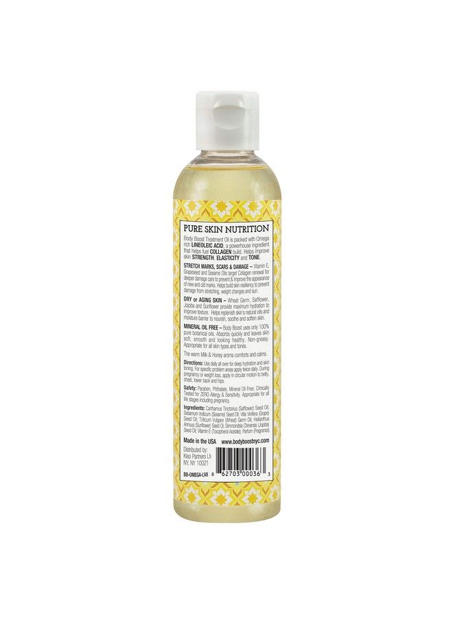 Body Boost زيت علامات التمدد بالحليب والعسل 8 أونصة لعلاج علامات التمدد والندبات آمن أثناء الحمل والرضاعة - Image 4