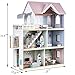 Giant bean Large Pink Wooden Dollhouse with Furniture for Girls with Doorbell LightElevator 6 Rooms 26ft High15 Pcs Furniture  3 Dolls Kids Playhouse Toy for Girls 37 315 x 25 x 122 - Image 3
