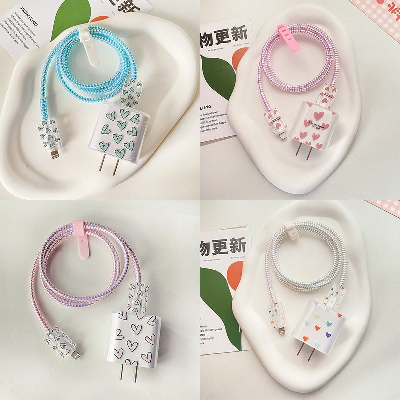 Love Apple 20W Charger Protective Cover For Iphone14Plus/13 Data Cable Winding Rope Spot - Image 4