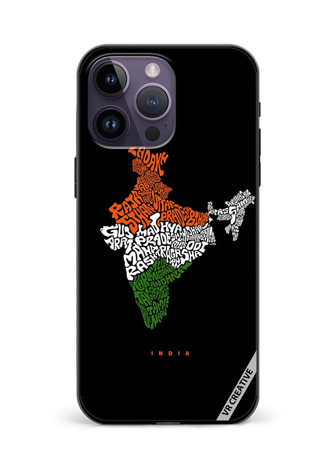 VR CREATIVE - Protective Case Cover For Apple iPhone 15 Pro India Map With All Indian States Name Design Multicolour - Image 1