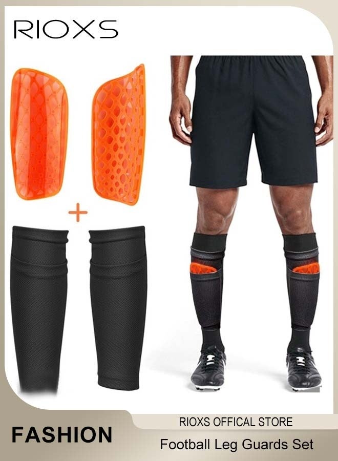 RIOXS Football Leg Guards Set Adult Kids Protective Equipment Professional Training Game Protective Gear for MMA Boxing Football - Image 1