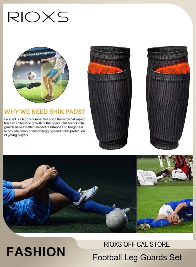 RIOXS Football Leg Guards Set Adult Kids Protective Equipment Professional Training Game Protective Gear for MMA Boxing Football - Image 2