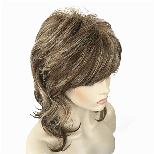 Aimole Shaggy Layered Wig Shoulder Length Women's Wig with Hair Bangs Premium Synthetic Hair Wig for Women (AB607) - Image 5