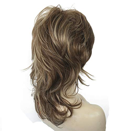 Aimole Shaggy Layered Wig Shoulder Length Women's Wig with Hair Bangs Premium Synthetic Hair Wig for Women (AB607) - Image 4