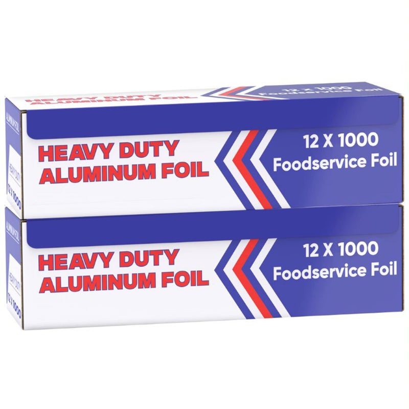 Ox Plastics Aluminum Foil Wrap for Food 12 x 1000 FT 2 Box Heavy Duty Aluminum Foil BBQ Silver Foil Rolls for Grilling Roasting Baking Perfect for Commercial Home Use - Image 3