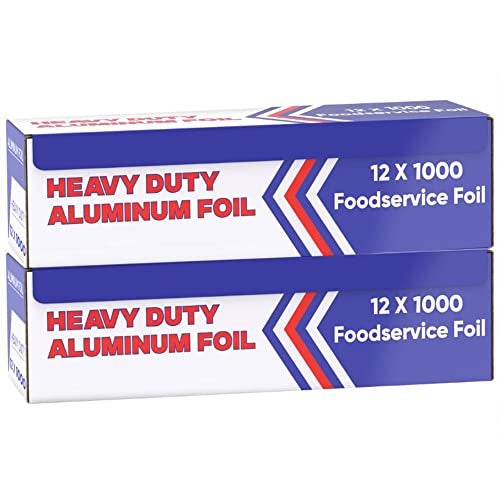 Ox Plastics Aluminum Foil Wrap for Food 12 x 1000 FT 2 Box Heavy Duty Aluminum Foil BBQ Silver Foil Rolls for Grilling Roasting Baking Perfect for Commercial Home Use - Image 2