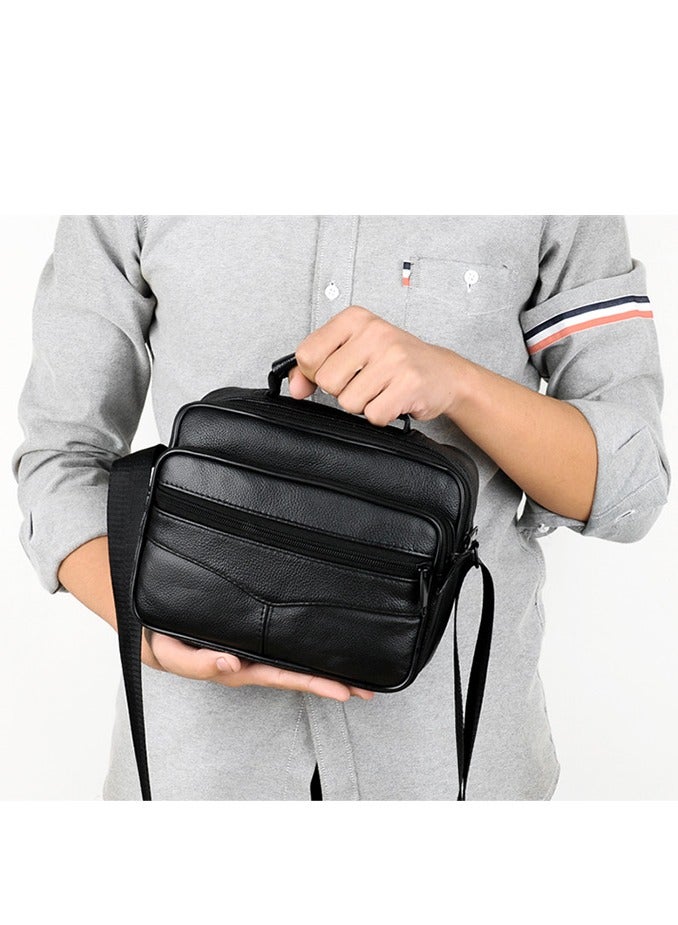New crossbody bag men's fashionable casual cowhide handbag briefcase - Image 5