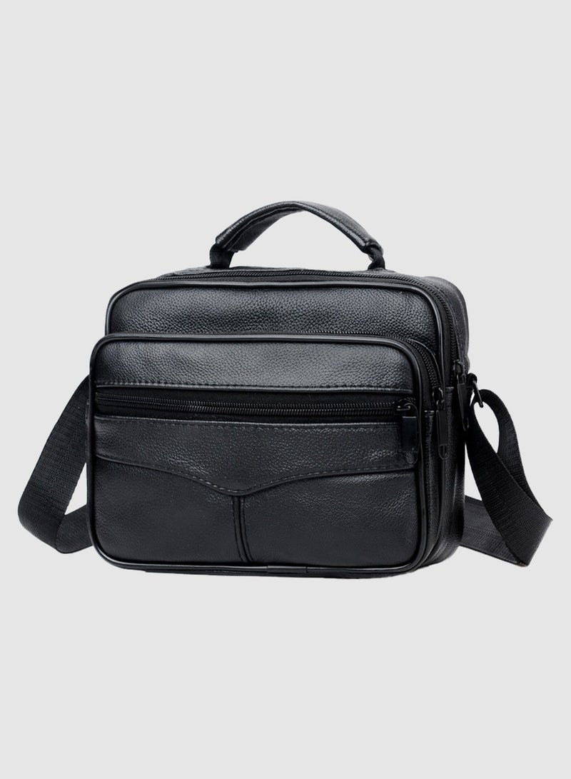 New crossbody bag men's fashionable casual cowhide handbag briefcase - Image 1