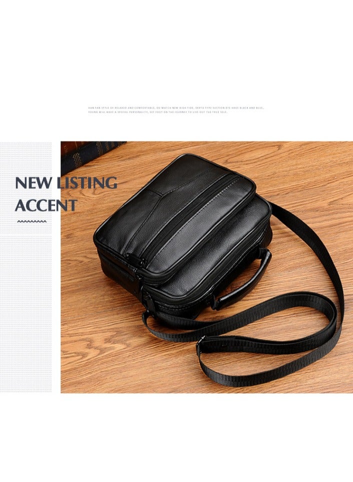New crossbody bag men's fashionable casual cowhide handbag briefcase - Image 2