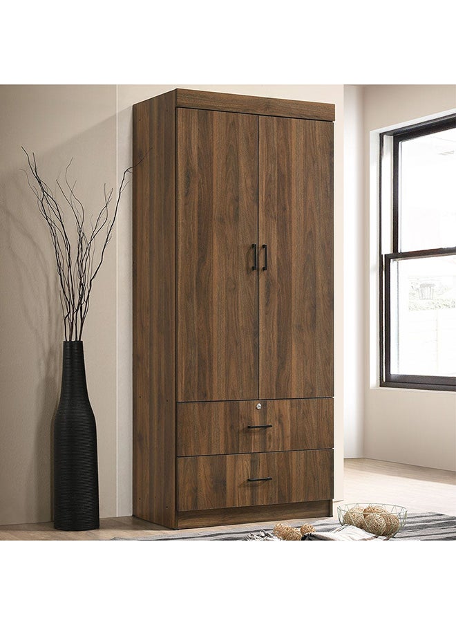 DANUBE HOME Sante 2 Door + 2 Drawer Wardrobe For Hanging Clothes Extra Sturdy Rack Storage Organiser Modern Design Space Saving Cabinets For Bedroom L 80 x W 42 x H 181 cm Columbia  - Image 1