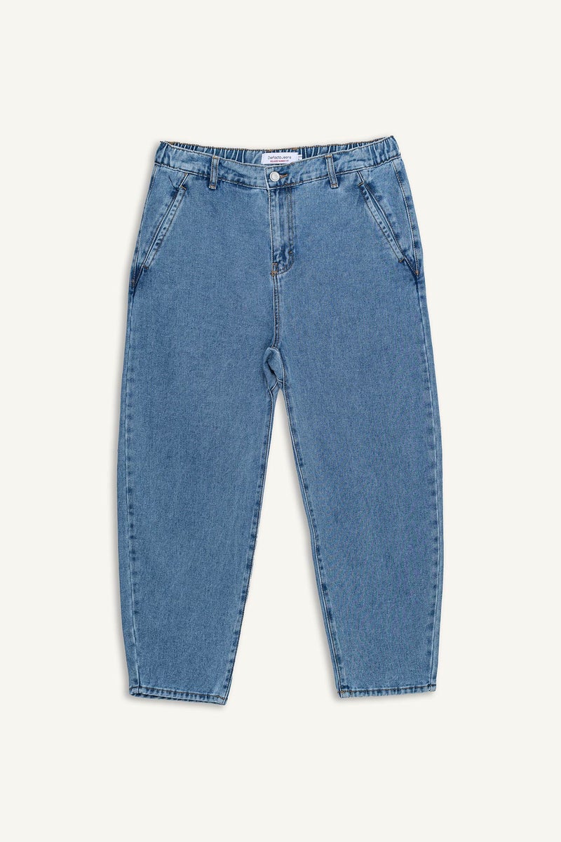 DeFacto Blue Man Relaxed Slouchy Fit Trousers Casual - Image 1