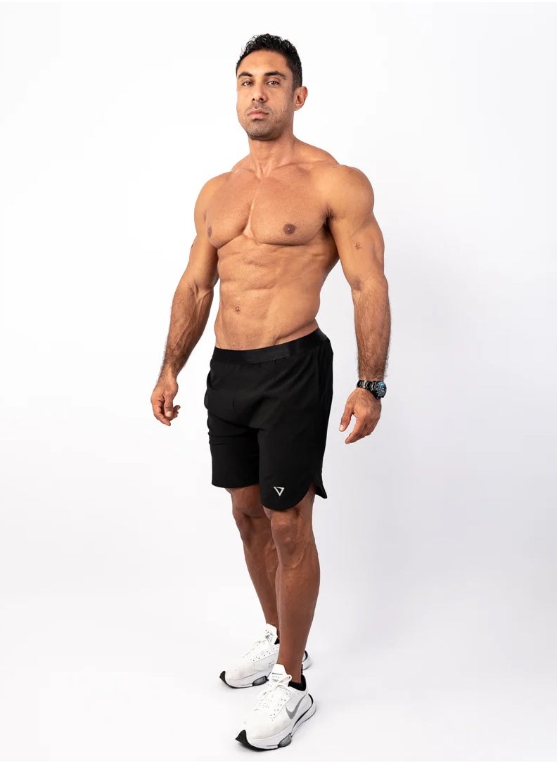 Veinz - Flexi Jet Black Shorts - Image 1