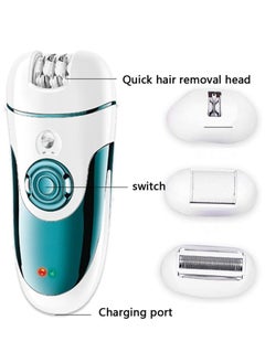 MoeHair 7 in 1 hair removal epilator electric , a powerful device for gentle and painless hair removal for women, For home use, easy to operate and quick, gentle on the skin. Model MO-9050 , Contain s 3 accessories.  - Image 3