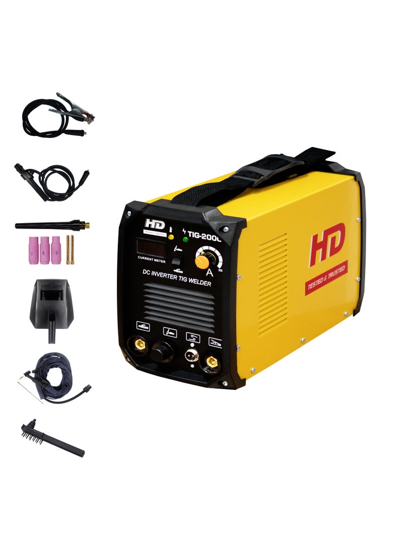 أتش دي آلة لحام TIG/MMA 10-200A AC/DC | تعمل على الحديد | HD | TIG200C | 1.6 إلى 4.0 إلكترود  - Image 1