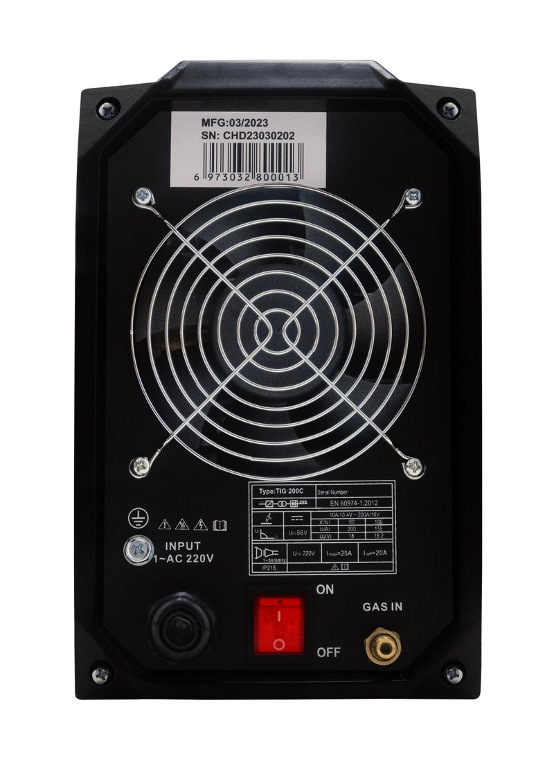أتش دي آلة لحام TIG/MMA 10-200A AC/DC | تعمل على الحديد | HD | TIG200C | 1.6 إلى 4.0 إلكترود  - Image 4