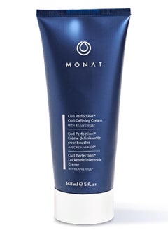 monat MONAT Curl Perfection™ Curl-Defining Cream Infused with Rejuvenique®, Frizz-Fighting & Moisturizing Leave-In Styling Cream- All-Day Defined, Soft & Bouncy Curls for Wavy & Curly Hair -148 ml/5 fl oz  - Image 1