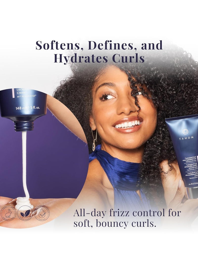 monat - MONAT Curl Perfection™ Curl-Defining Cream Infused with Rejuvenique®, Frizz-Fighting & Moisturizing Leave-In Styling Cream- All-Day Defined, Soft & Bouncy Curls for Wavy & Curly Hair -148 ml/5 fl oz - Image 1