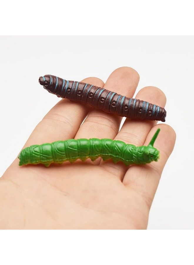 DOYIFun 12 Pcs Simulation Caterpillar Fake Worm Crawling Insects Science Educational Learning Toys Halloween Prank Joke Toy Party Favors  - Image 3