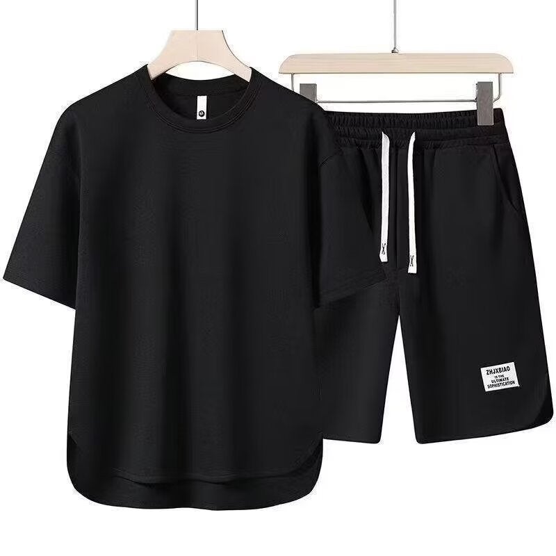 Sportswear Suit Men'S Summer Short-Sleeved T-Shirt Basketball Clothes Casual Shorts Two-Piece Korean Fashionable 2024 - Image 5