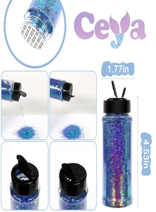 Ceya Chameleon Chunky Glitter, 3.5oz/100g Mermaid Color Shift Craft Glitter Powder Color Changing Iridescent Flake Sequin for Epoxy Resin, Nail, Tumbler, Slime, Phone Case, Party Decor, Jewelry Making - Image 4