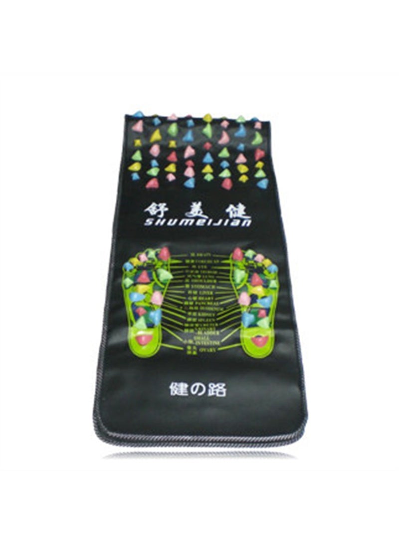 Generic Foot Massager Mat, Foot Massager Reflexology Walk Massage Mats Acupressure Foot Pad, Portable Massage Pad for Home Office Acupoint Mat for Blood Circulation Body Pain Relieve Relief  - Image 1