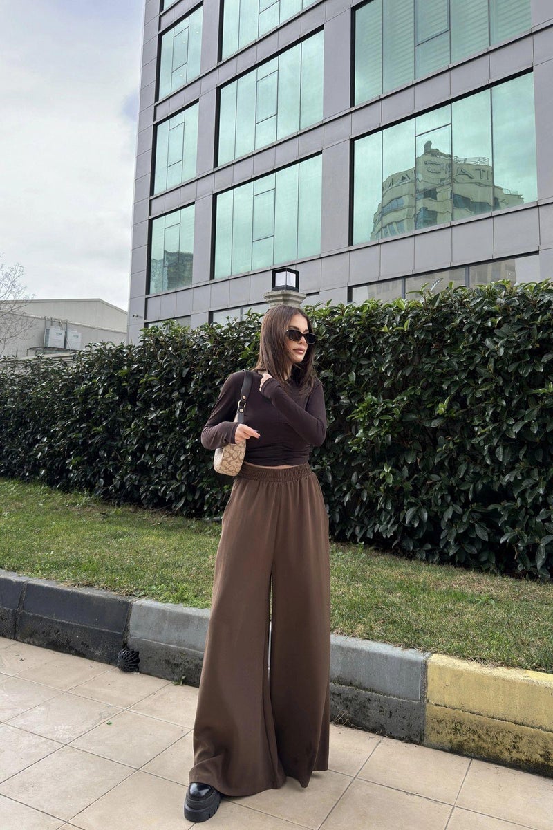 Weshaya سروال نسائي بني - Image 5