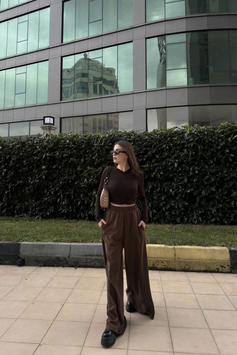 Weshaya سروال نسائي بني - Image 2