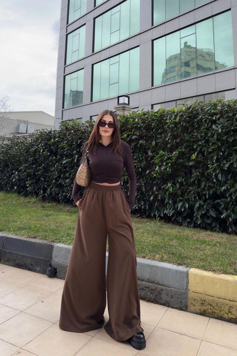 Weshaya سروال نسائي بني - Image 4